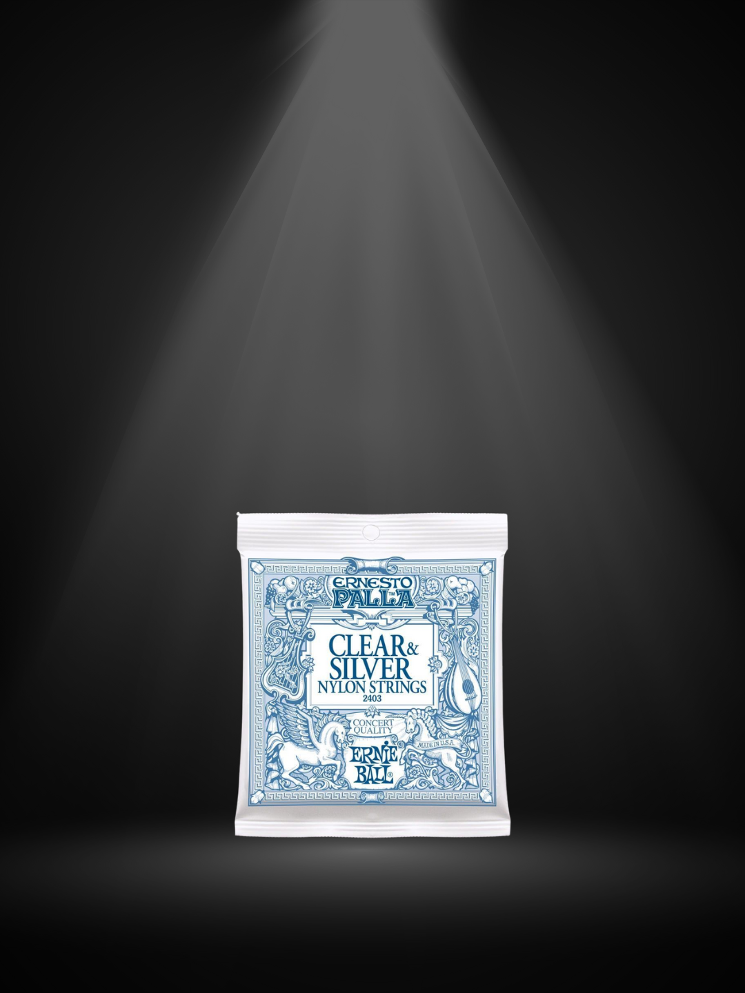 סט מיתרים לקלאסית CLEAR & SILVER NYLON STRINGS Ernie Ball