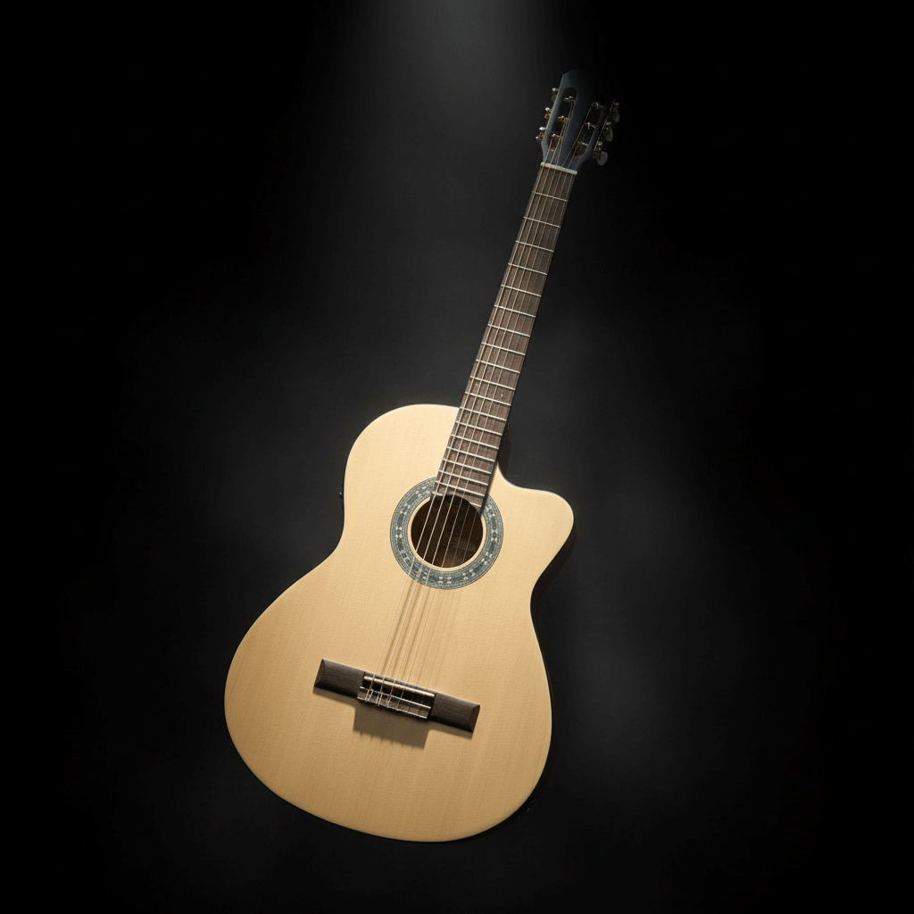 גיטרה קלאסית מוגברת טבעית