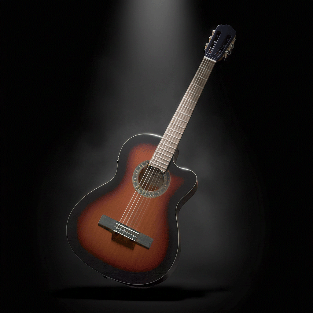 גיטרה קלאסית מוגברת מהגוני LAMANCHA GRANITO 33-SCEN- MB La Mancha